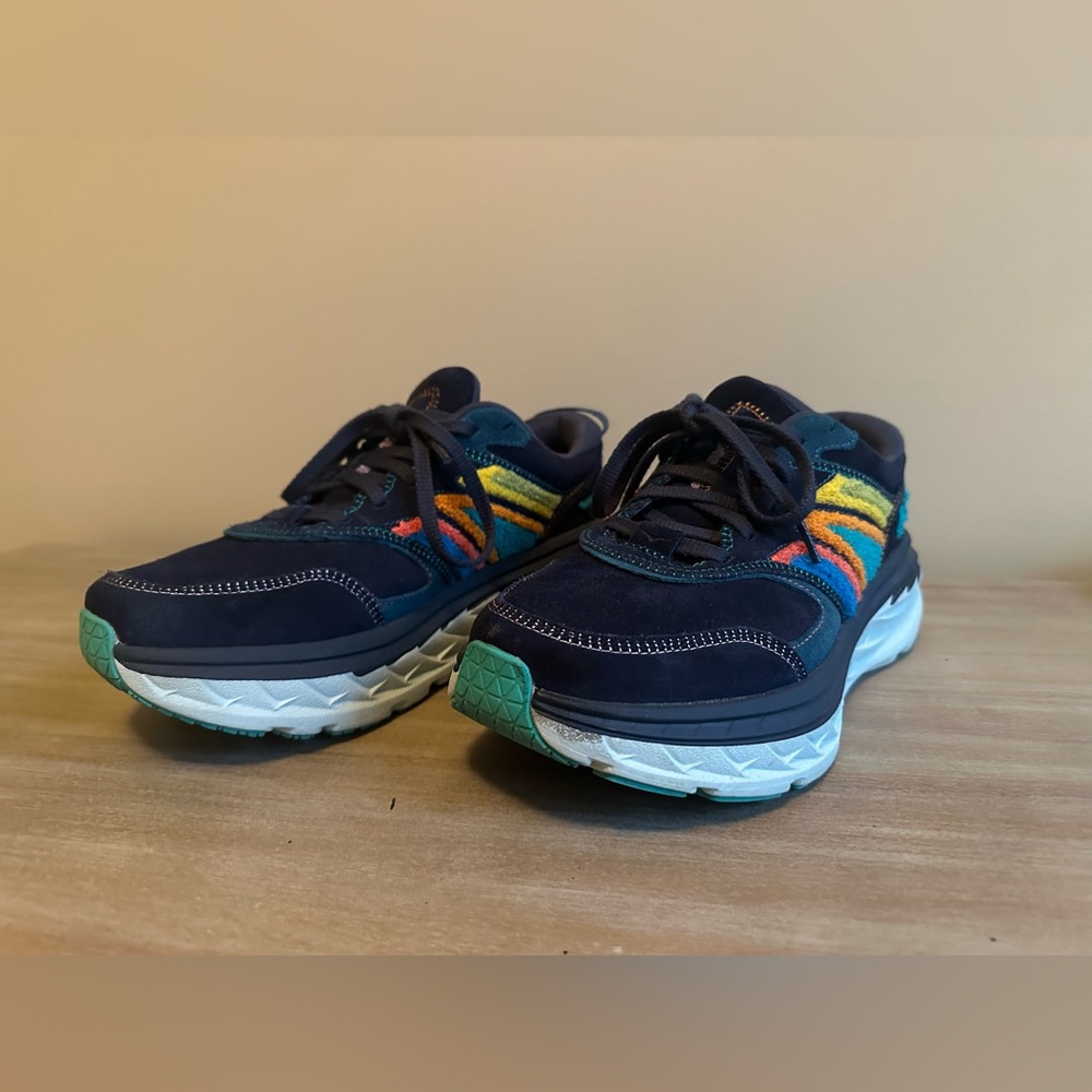 Hoka Bondi L Embroidery Outer Space/Atlantis Unisex Sneakers Sz42/M8.5/W9.5